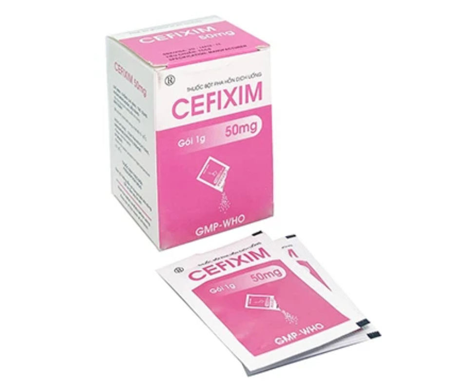 2658. Cefixim - (Cefixim 50mg) - [Thùng 180 Hộp; Hộp 20 Gói; Gói 1 G] Tipharco - Việt Nam