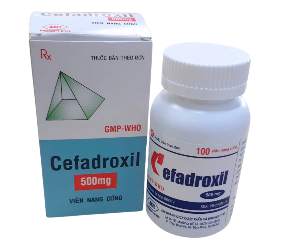 2668. Cefadroxil 500 - (Cefadroxil 500mg) - [Thùng 144 Chai; Chai 100 Viên] Cty Cp Dp Và Sinh Học Y Tế - Mebiphar