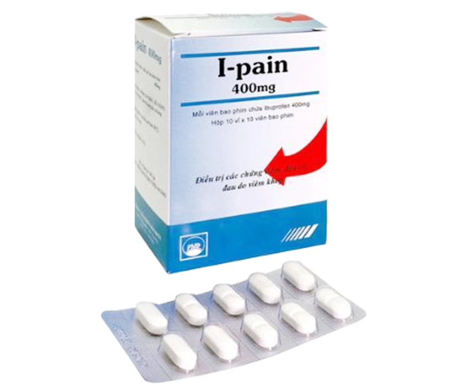 2924. I-Pain 400Mg - (Ibuprofen 400mg) - [Thùng 126 hộp; hộp 10 vỉ; vỉ 10 viên] Pymepharco - Việt Nam