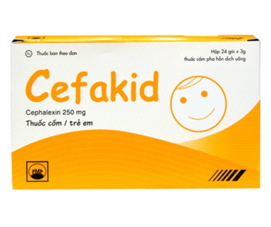 2777. Cefakid - (Cefalexin 250mg) - [Thùng 96 hộp; hộp 24 gói; gói 3 g] Pymepharco - Việt Nam