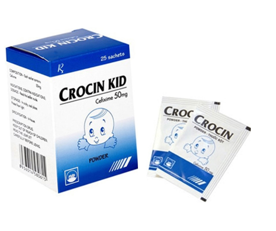 2787. Crocin Kid - (Cefixim 50mg) - [Thùng 144 hộp; hộp 25 g] Pymepharco - Việt Nam