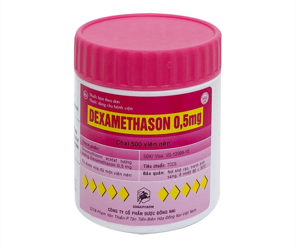 3022. Dexamethason 0,5Mg - (Dexamethason 500mg) - [Thùng 48 chai; chai 500 viên] Đồng Nai - Việt Nam