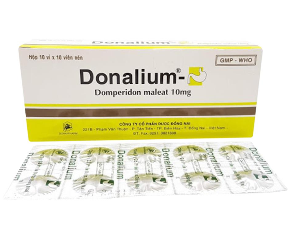 3027. Donalium 10Mg - (Domperidon 10mg) - [Thùng 99 hộp; hộp 10 vỉ; vỉ 10 viên] Đồng Nai - Việt Nam
