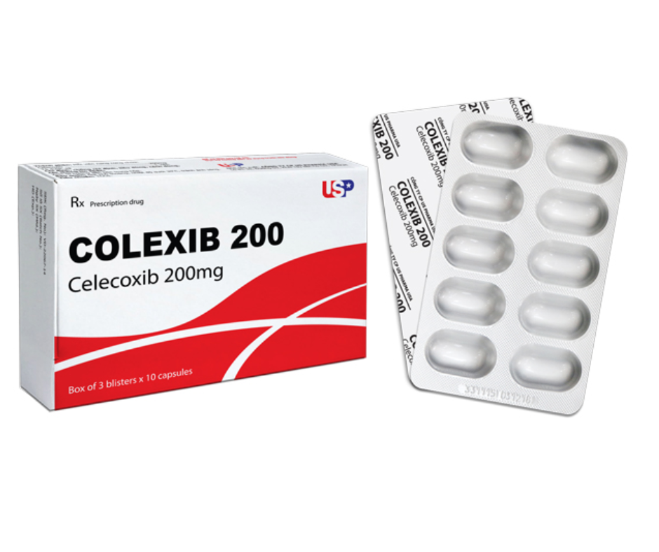 3100. Colexib 200 - (Celecoxib 200mg) - [Thùng 193 hộp; hộp 3 vỉ; vỉ 10 viên] Us Pharma Usa - Việt Nam