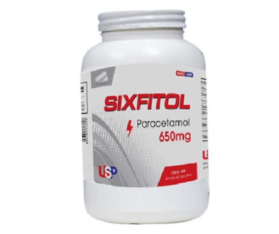 3131. Sixfitol - (Paracetamol 650mg) - [Thùng 50 chai; chai 200 viên] Us Pharma Usa - Việt Nam