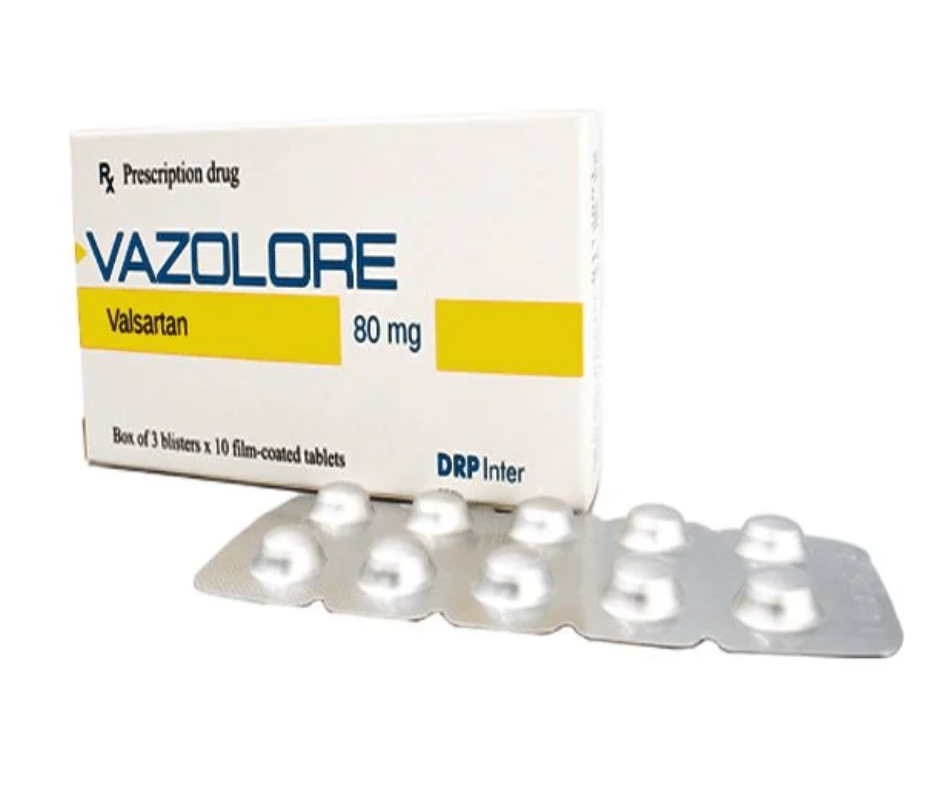 3282. Vazolore 80Mg - (Valsartan 80mg) - [Thùng 280 Hộp; Hộp 3 Vỉ; Vỉ 10 Viên] Drp Inter - Việt Nam