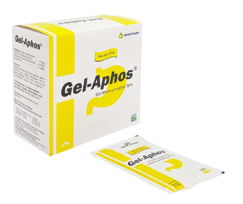 3327. Gel-Aphos 20G - [Thùng 30 hộp; hộp 20 gói; gói 20 g] Agimexpharm - Việt Nam
