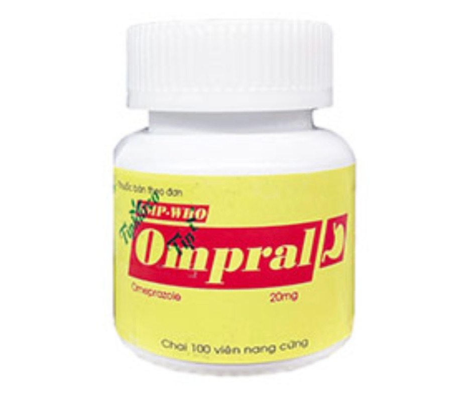 3329. Ompral 20Mg - (Omeprazol 20mg) - [Thùng 123 Chai; Chai 100 Viên] Tipharco - Việt Nam