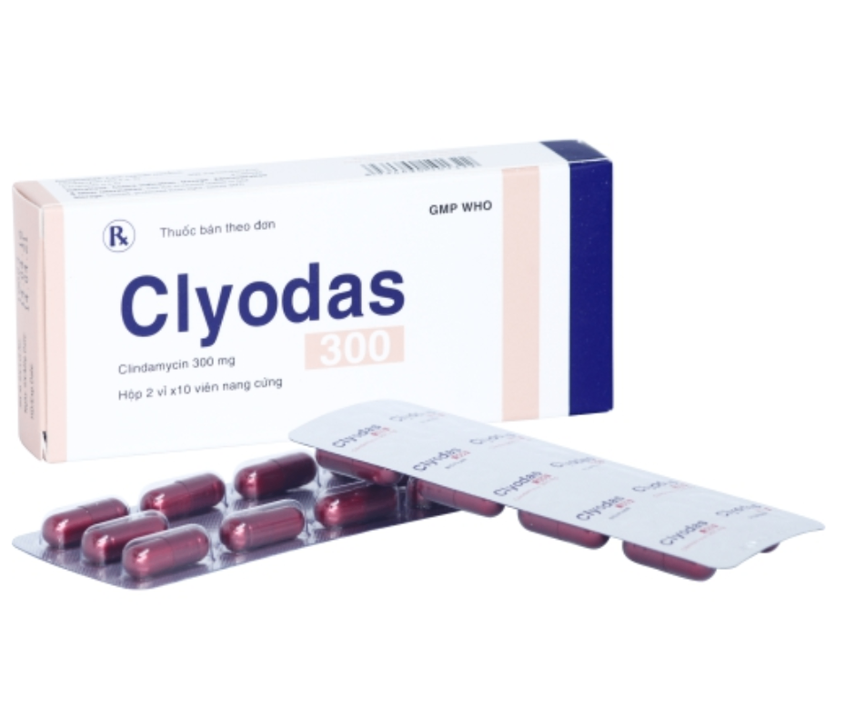 3373. Clyodas 300 - (Clindamycin 300mg) - [Thùng 150 Hộp; Hộp 2 Vỉ; Vỉ 10 Viên] Bidiphar - Việt Nam