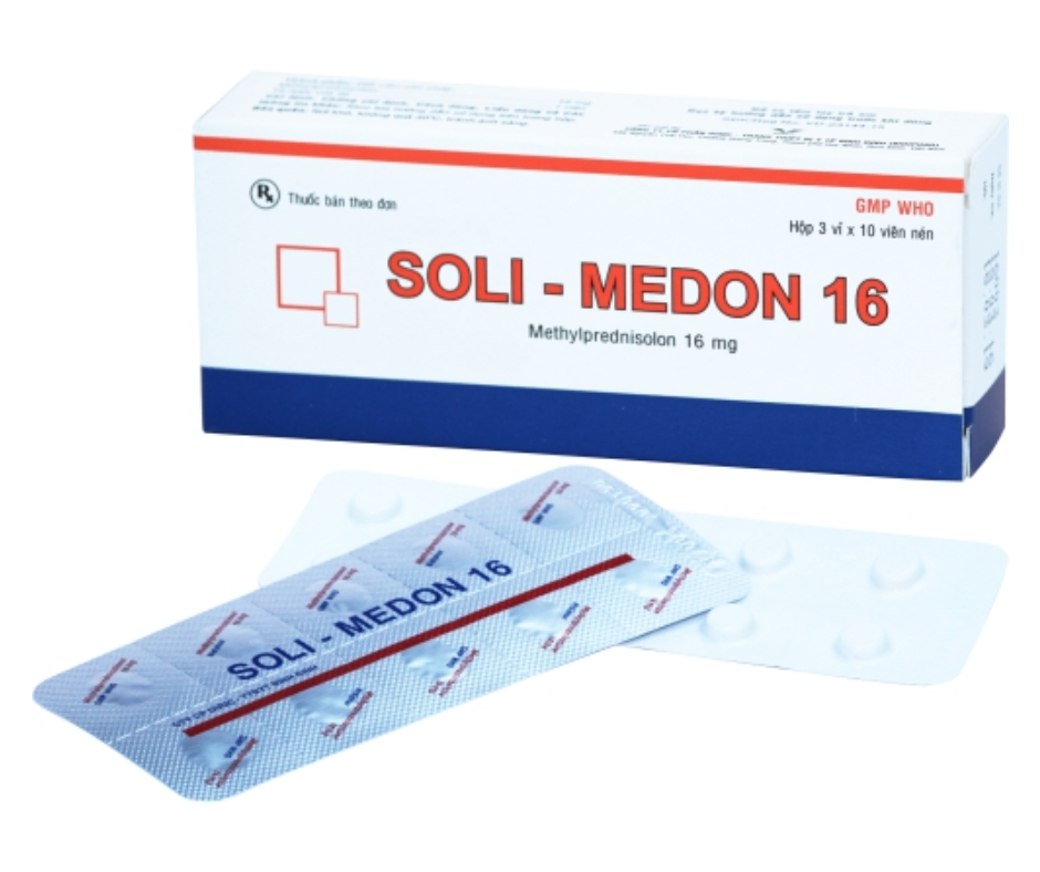 3395. Soli-Medon 16 - (Methylprednisolon 16mg) - [Thùng 197 Hộp; Hộp 3 Vỉ; Vỉ 10 Viên] Bidiphar - Việt Nam