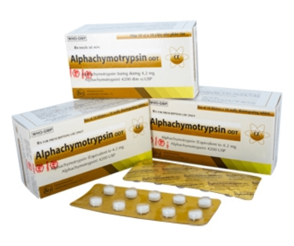 3647. Alphachymotrypsin Odt - (Alphachymotrypsin 4.2mg) - [Thùng 296 hộp; hộp 10 vỉ; vỉ 10 viên] Khánh Hòa - Việt Nam