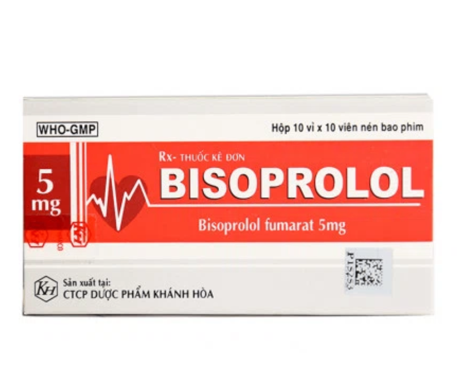 3654. Bisoprolol - (Bisoprolol fumarat 5mg) - [Thùng 231 hộp; hộp 10 vỉ; vỉ 10 viên] Khánh Hòa - Việt Nam