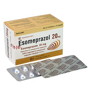 3679. Esomeprazol - (Esomeprazole 20mg) - [Thùng 140 hộp; hộp 10 vỉ; vỉ 10 viên] Khánh Hòa - Việt Nam