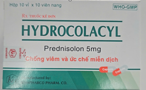 3692. Hydrocolacyl - (Prednisolone 5mg) - [Thùng 138 hộp; hộp 10 vỉ; vỉ 10 viên] Khánh Hòa - Việt Nam