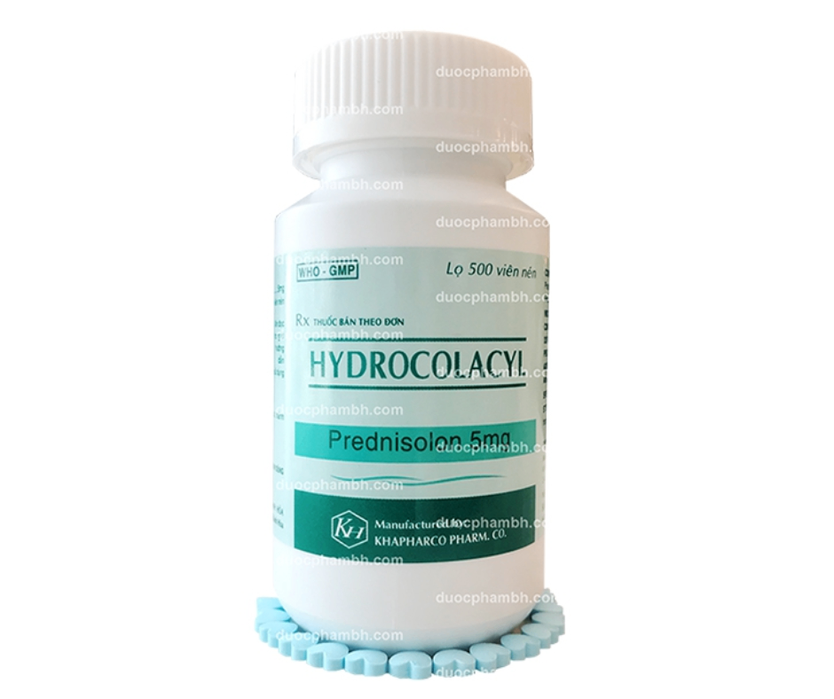 3694. Hydrocolacyl - (Prednisolone 5mg) - [Thùng 252 chai; chai 500 viên] Khánh Hòa - Việt Nam