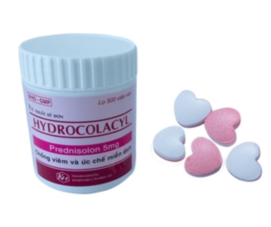 3695. Hydrocolacyl - (Prednisolone 5mg) - [Thùng 120 chai; chai 500 viên] Khánh Hòa - Việt Nam