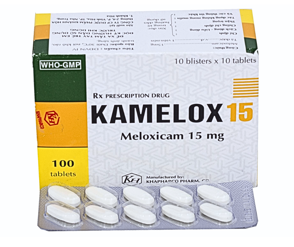 3707. Kamelox 15Mg - (Meloxicam 15mg) - [Thùng 200 Hộp; Hộp 10 Vỉ; Vỉ 10 Viên] Khánh Hòa - Việt Nam