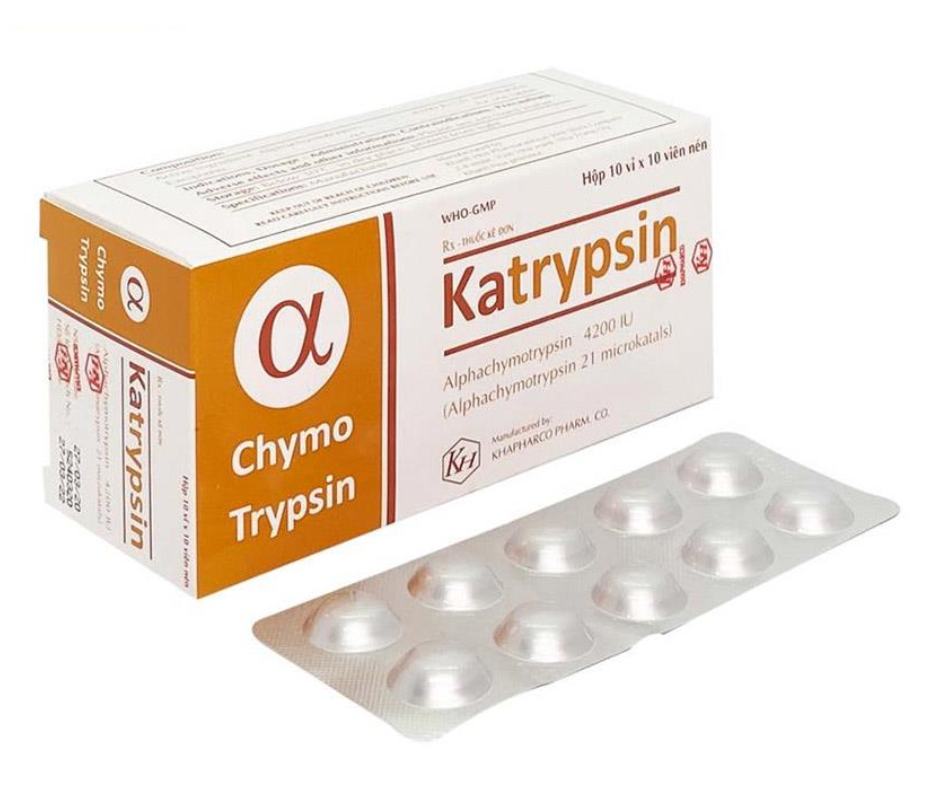 3716. Katrypsin Alu-Alu - [Thùng 216 hộp; hộp 10 vỉ; vỉ 10 viên] Khánh Hòa - Việt Nam