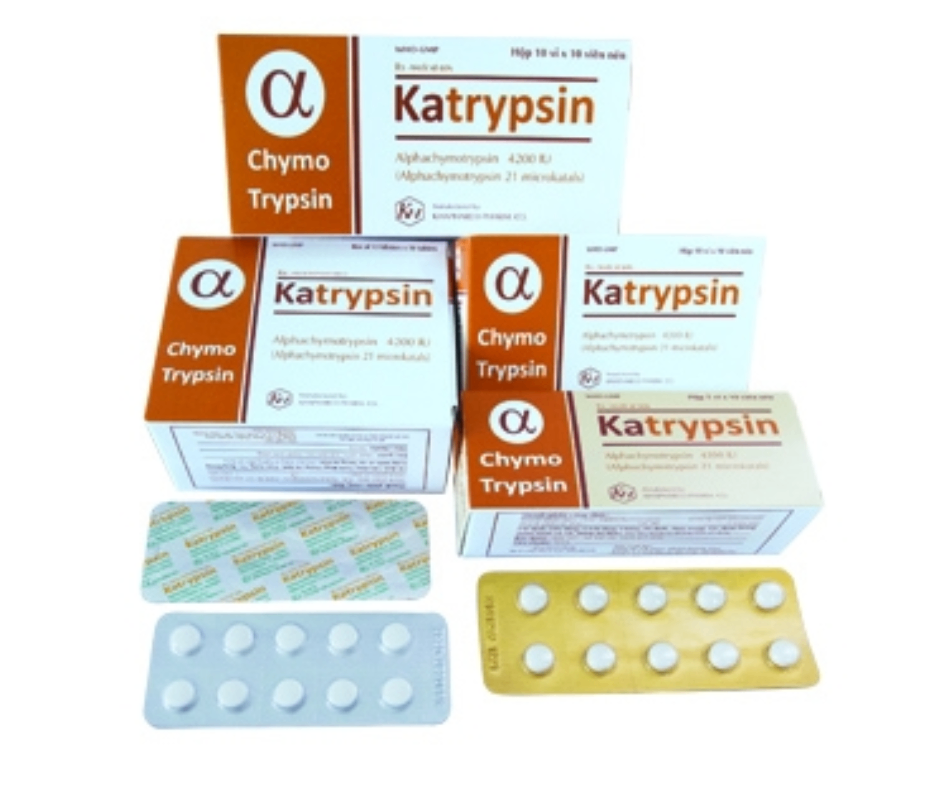 3717. Katrypsin - [Thùng 300 hộp; hộp 10 vỉ; vỉ 10 viên] Khánh Hòa - Việt Nam