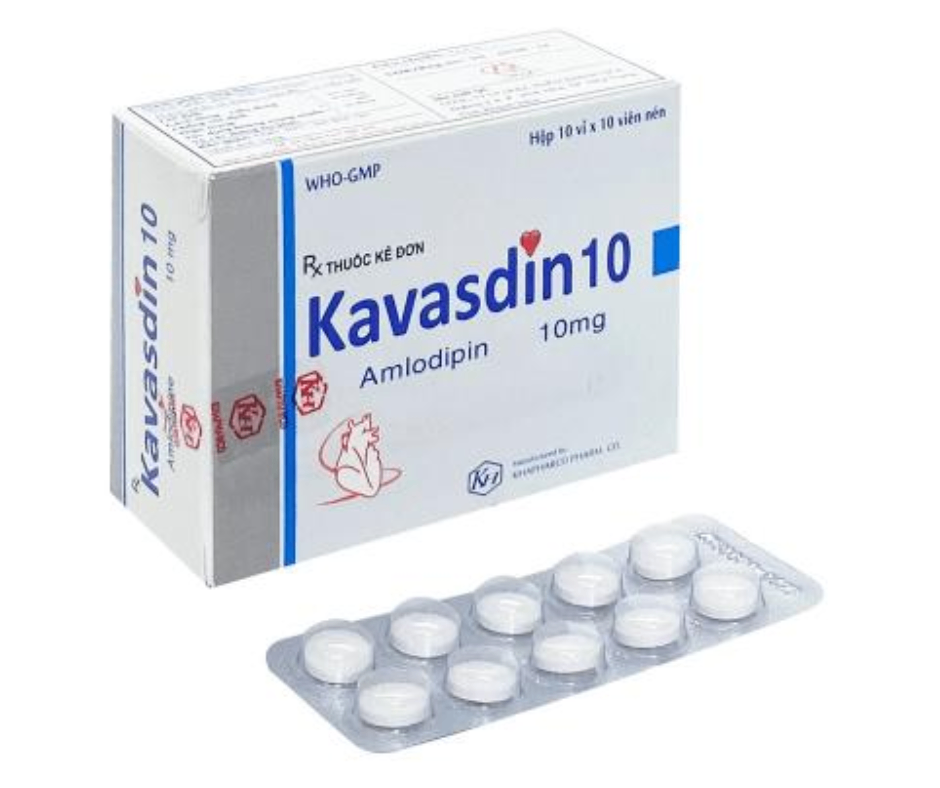 3718. Kavasdin 10 - (Amlodipin 10mg) - [Thùng 252 hộp; hộp 10 vỉ; vỉ 10 viên] Khánh Hòa - Việt Nam