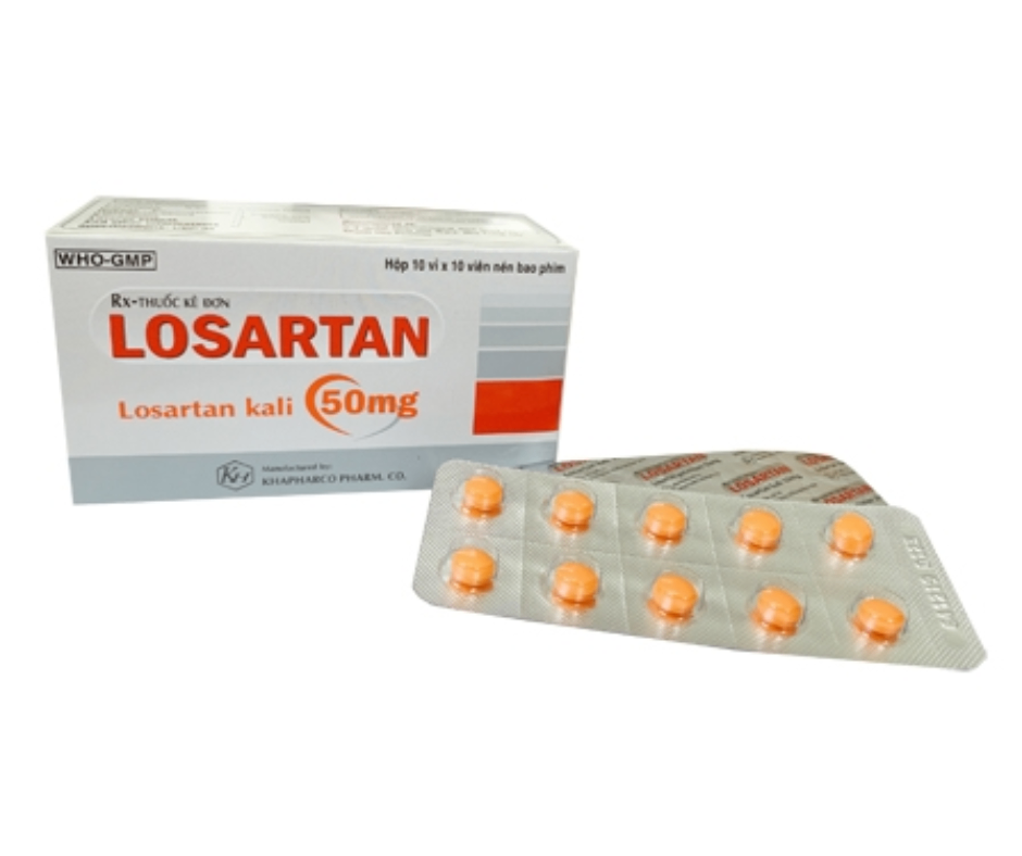 3728. Losartan - (Losartan kali 50mg) - [Thùng 231 hộp; hộp 10 vỉ; vỉ 10 viên] Khánh Hòa - Việt Nam