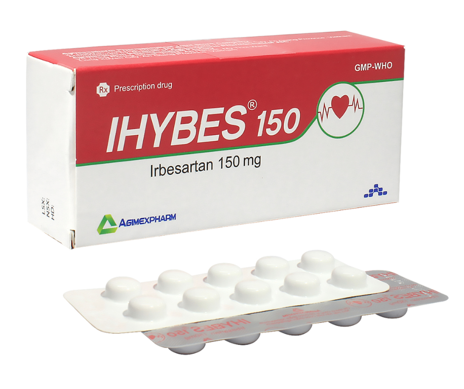 3805. Ihybes 150 - (Irbesartan 150mg) - [Thùng 300 Hộp; Hộp 3 Vỉ; Vỉ 10 Viên] Agimexpharm - Việt Nam