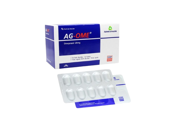 3837. Ag-Ome - (Omeprazole 20mg) - [Thùng 48 hộp; hộp 10 vỉ; vỉ 10 viên] Agimexpharm - Việt Nam
