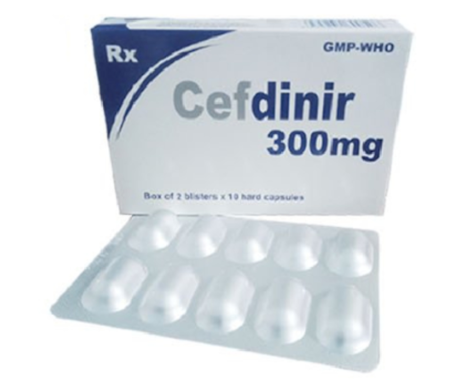 3999. Cefdinir 300Mg - (Cefdinir 300mg) - [Thùng 132 hộp; hộp 2 vỉ; vỉ 10 viên] S.pharm - Việt Nam