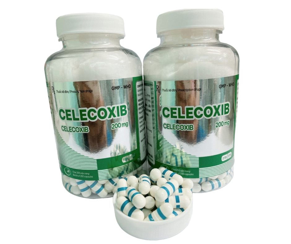 4031. Celecoxib - (Celecoxib 200mg) - [Thùng 60 chai; chai 200 viên] Minh Hải - Việt Nam