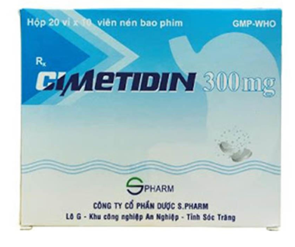 4065. Cimetidin 300Mg - (Cimetidin 300mg) - [Thùng 54 Hộp; Hộp 20 Vỉ; Vỉ 10 Viên] S.pharm - Việt Nam
