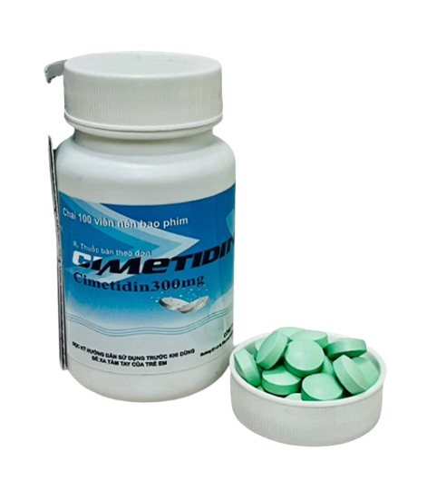 4066. Cimetidin 300Mg - (Cimetidin 300mg) - [Thùng 70 Chai; Chai 100 Viên] S.pharm - Việt Nam
