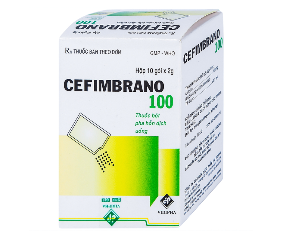 3991. Cefimbrano 100 - (Cefixime 100mg) - [Thùng 200 hộp; hộp 10 gói; gói 2 g] Vidipha - Việt Nam