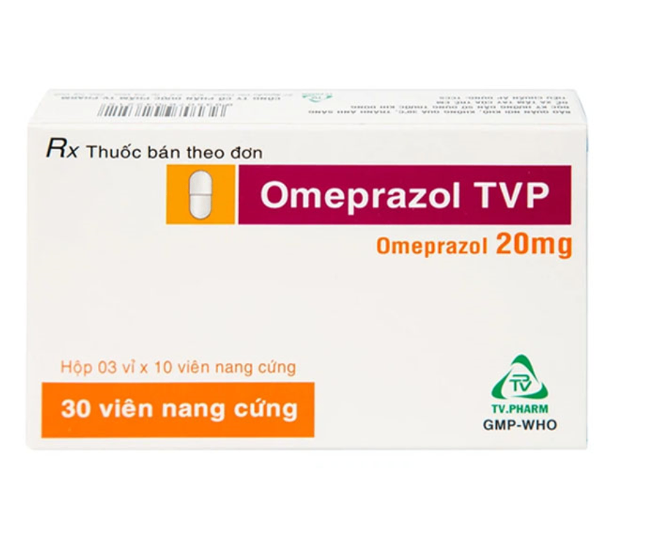 2918. Omeprazol Tvp - (Omeprazol 20mg) - [Thùng 120 Hộp; Hộp 3 Vỉ; Vỉ 10 Viên] Trà Vinh - Việt Nam