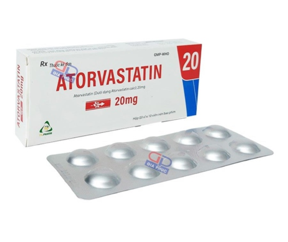2530. Atorvastatin - (Atorvastatin 20mg) - [Thùng 196 Hộp; Hộp 3 Vỉ; Vỉ 10 Viên] Trà Vinh - Việt Nam