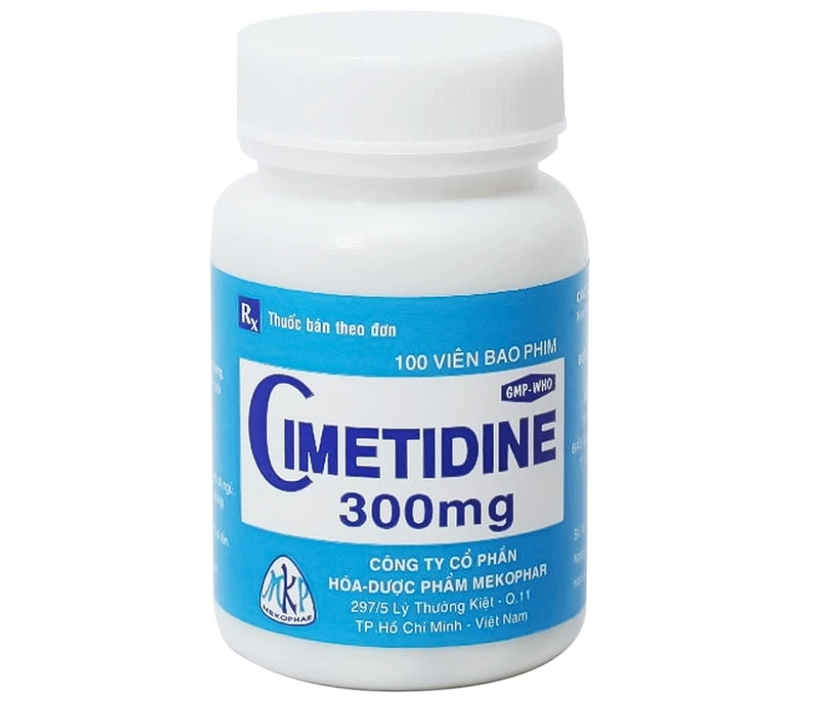 4115. Cimetidin 300 Vnf - (Cimetidin 300mg) - [Thùng 96 chai; chai 100 viên] Mekophar - Việt Nam