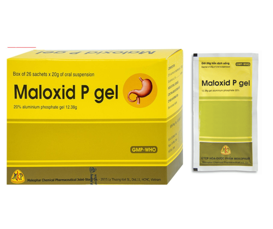 4120. Maloxid P Gel - (Aluminiumphosphat 20% 12.38g) - [Thùng 24 hộp; hộp 78 g] Mekophar - Việt Nam