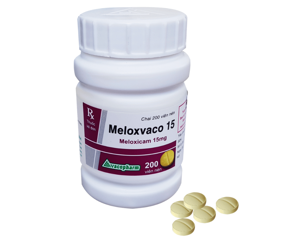 4497. Meloxvaco 15 - (Meloxicam 15mg) - [Thùng 120 chai; chai 200 viên] Vacopharm - Việt Nam