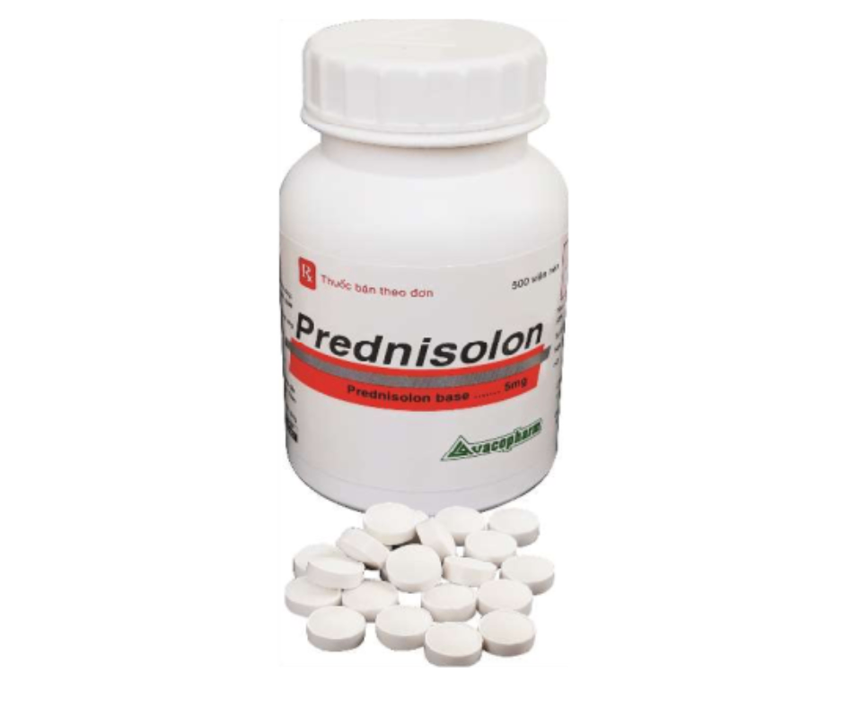 4556. Prednisolon (Nen Trang) - (Prednisolon 5mg) - [Thùng 70 chai; chai 500 viên] Vacopharm - Việt Nam