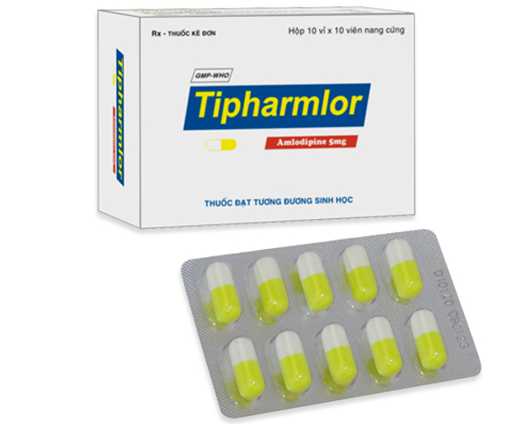 4554. Tipharmlor 5Mg - (Amlordipin 5mg) - [Thùng 160 Hộp; Hộp 10 Vỉ; Vỉ 10 Viên] Tipharco - Việt Nam