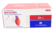 4634. Metazrel - (Trimetazidin dihydroclorid 20mg) - [Thùng 126 Hộp; Hộp 10 Vỉ; Vỉ 10 Viên] Davipharm - Việt Nam