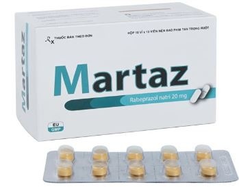 4661. Martaz - (Rabeprazol sodium 20mg) - [Thùng 140 Hộp; Hộp 10 Vỉ; Vỉ 10 Viên] Davipharm - Việt Nam