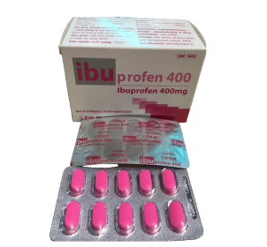 4973. Ibuprofen - (Ibuprofen 400mg) - [Thùng 100 hộp; hộp 10 vỉ; vỉ 10 viên] Becamex - Việt Nam