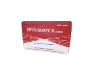 4962. Erythromycin - (Erythromycin 500mg) - [Thùng 100 Hộp; Hộp 10 Vỉ; Vỉ 10 Viên] Armephaco - Việt Nam