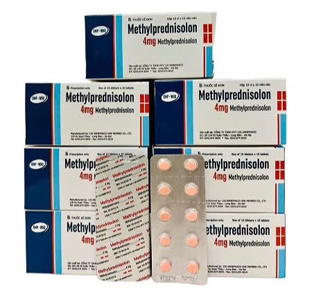 4993. Methylprednisolon 4Mg - (Methylprednisolon 4mg) - [Thùng 189 hộp; hộp 10 vỉ; vỉ 10 viên] Armephaco - Việt Nam