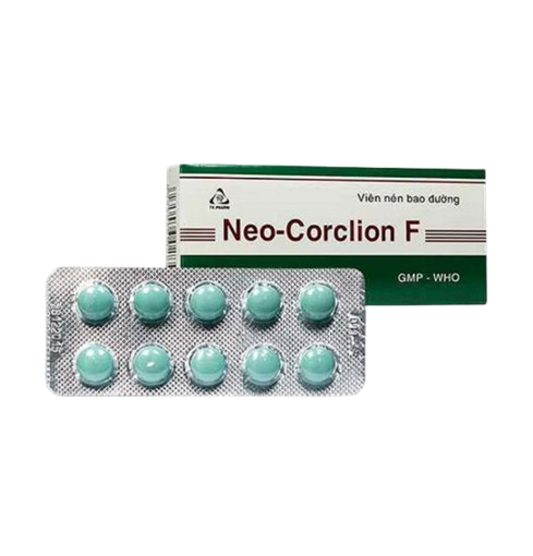 5155. Neo-Corclion F - (Codein 25mg + Sulfoguaiacol 100mg + Grindelia 20mg) - [Thùng 315 Hộp; Hộp 2 Vỉ; Vỉ 10 Viên] Trà Vinh - Việt Nam