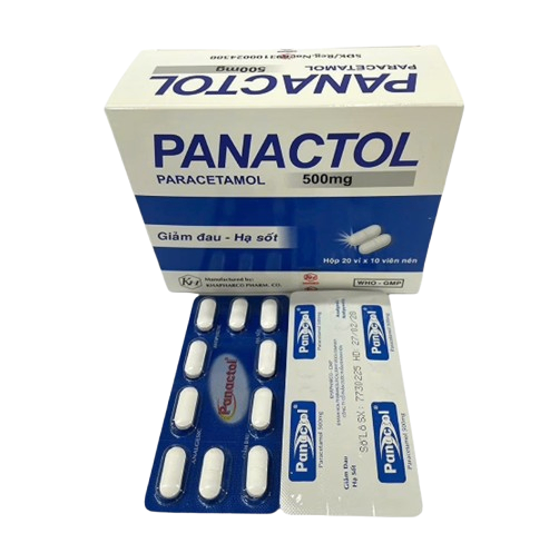 5152. Panactol - (Paracetamol 500mg) - [Thùng 72 hộp; hộp 20 vỉ; vỉ 10 viên] Khánh Hòa - Việt Nam