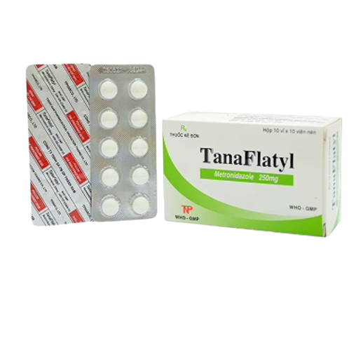 5180. Tanaflatyl 250 - (Metronidazol 250mg) - [Thùng 141 Hộp; Hộp 10 Vỉ; Vỉ 10 Viên] Thành Nam - Việt Nam