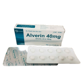 5190. Alverin 40Mg - (Alverin 40mg) - [Thùng 220 hộp; hộp 3 vỉ; vỉ 10 viên] S.pharm - Việt Nam