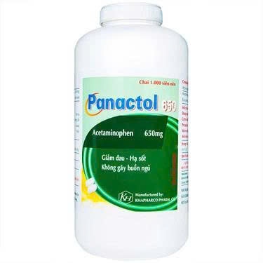 5212. Panactol 650 - (Acetaminophen 650mg) - [Thùng 24 chai; chai 1000 viên] Khánh Hòa - Việt Nam
