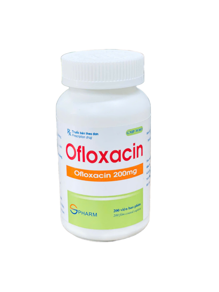 5228. (KSĐB) Ofloxacin 200Mg Vbf - (Ofloxacin 200mg 200mg) - [Thùng 120 Chai; Chai 200 Viên] S.pharm - Việt Nam